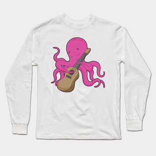 Octopus Musician Guitar Music Long Sleeve T-Shirt